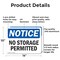 Signmission No Storage Permitted, 14 in W x Rectangle, Aluminum OS-2PACK-NS-A-1014-L-14868 - alternate 8